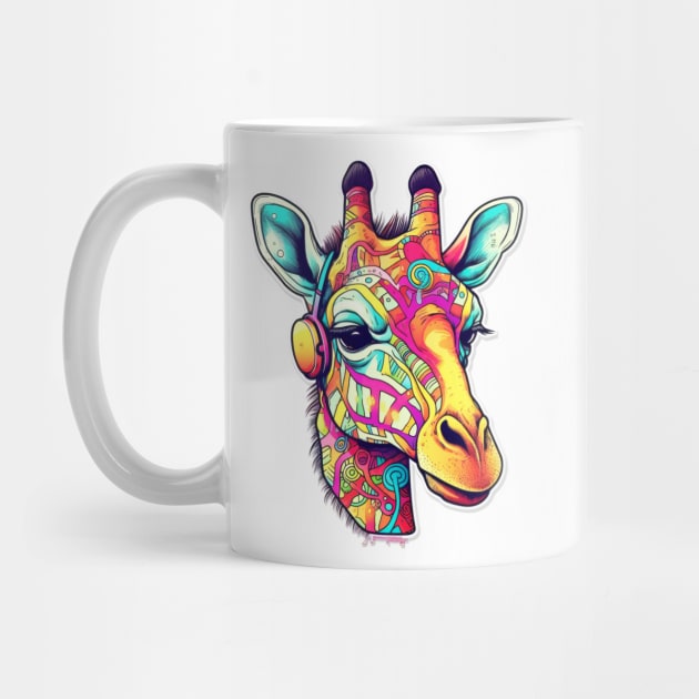 Giraffe in cool Graffiti Print by SusannesArtShop